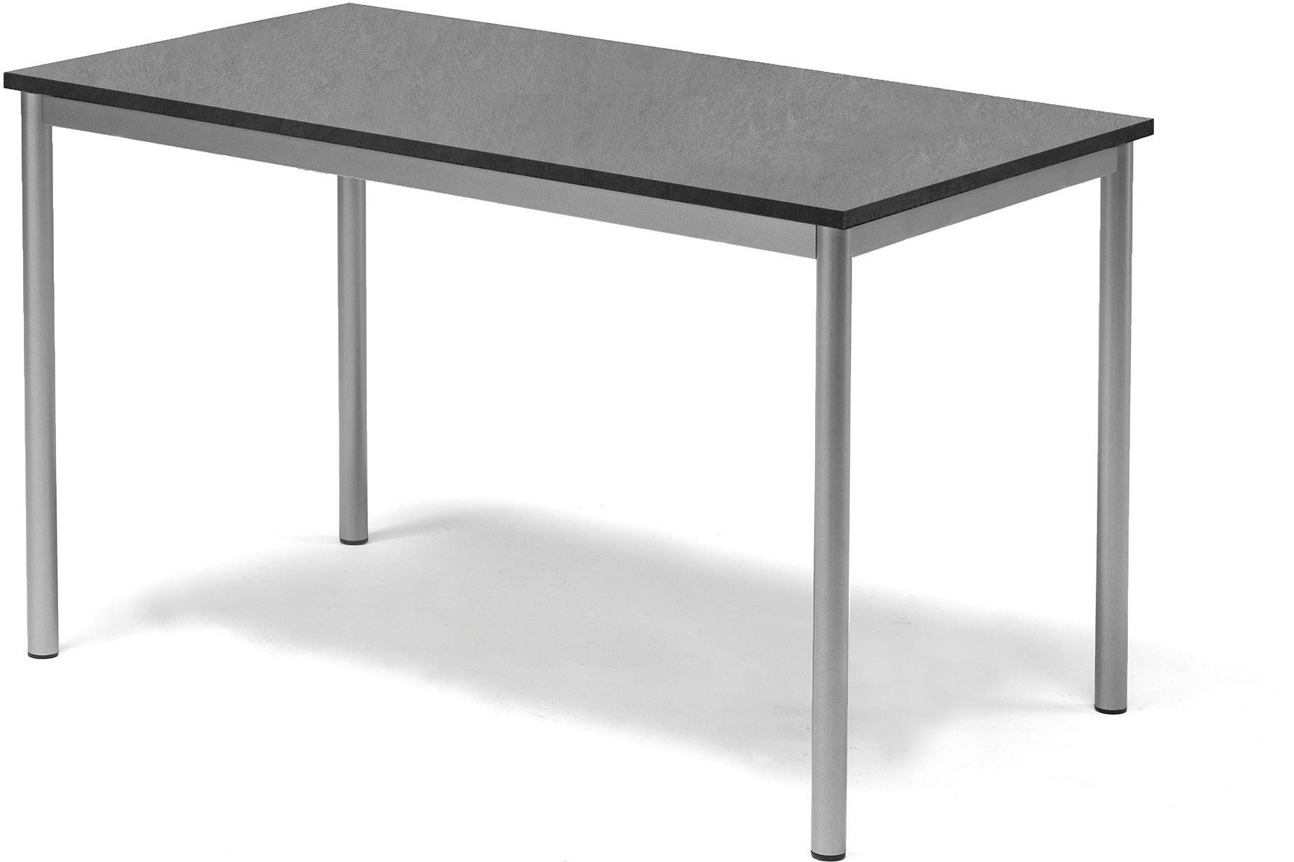 AJ Produkty Stół Sonitus, 1200x700x720 mm, rama srebrna, dźwiękochłonne linoleum, ciemn