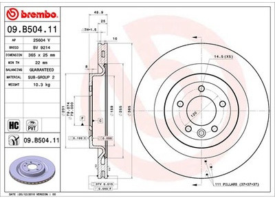 BREMBO 09.B504.11 09.B504.11