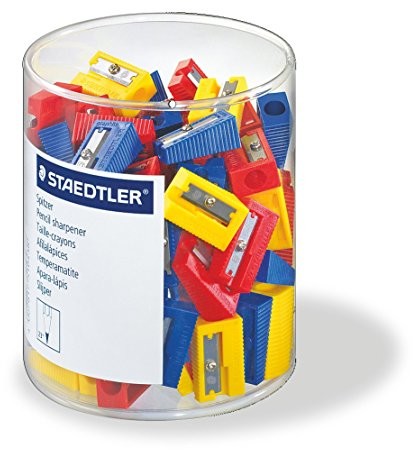 Staedtler 51050 KP100 temperówka na ołówki sortowane kolorystycznie, 100 sztuk w opakowaniu kołczan 4007817510438