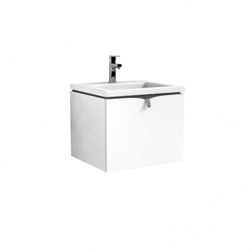 Oristo Szafka wisząca podumywalkowa SIENA 50 cm BIAŁY POŁYSK-OR45-SD1S-50-1 OR45-SD1S-50-1