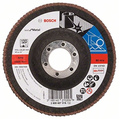 Bosch Professional Bosch tarcze szlifierskie lamelkowe x571 Best for Metal 115 MM ziarno 120, 1 szt. 2608607319