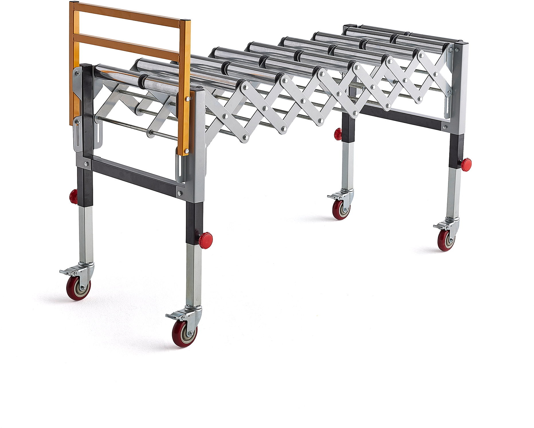 AJ Produkty Elastyczny transporter rolkowy PATH, rolki stalowe, 450-1350 mm
