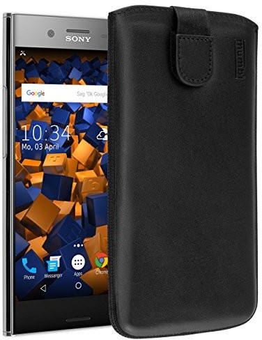 mumbi prawdziwe skórzane etui na torba na Sony Xperia XZ Premium torba skórzana (klapka z funkcją wyciągania pomoc do wyciągania) 23017-Sony Xperia XZ Premium