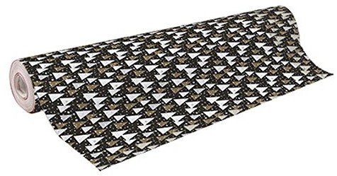 Clairefontaine papier do pakowania prezentów, motyw bożonarodzeniowy (choinki), długość: 50 m, szerokość: 70 cm 211921C