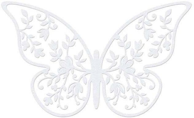 PartyDeco Dekoracje papierowe Motyl, 6,5 x 4cm, 1op. ZPM1M