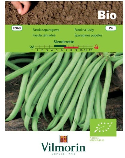 Nasiona fasola szparagowa Slenderette bio
