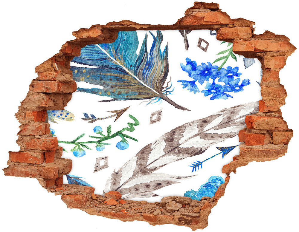 Wallmuralia.pl Dziura 3d foto tapeta naklejka Beżowe lwy