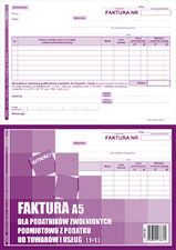 Emeko Tomecki I Płaczek S.k.a Druk Faktura dla podatników zwol z VAT FZw A5 1+1