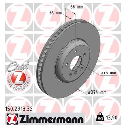 Zimmermann Tarcza hamulcowa 150.2913.32