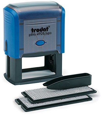 Trodat Printy 4928 typomatic do samodzielnego informacji, Maximum 7 linijek tekstu, błękitny 9008056440987