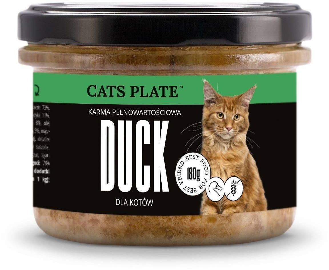 Cats plate Cats Plate Duck - karma z kaczki dla kotów 180g