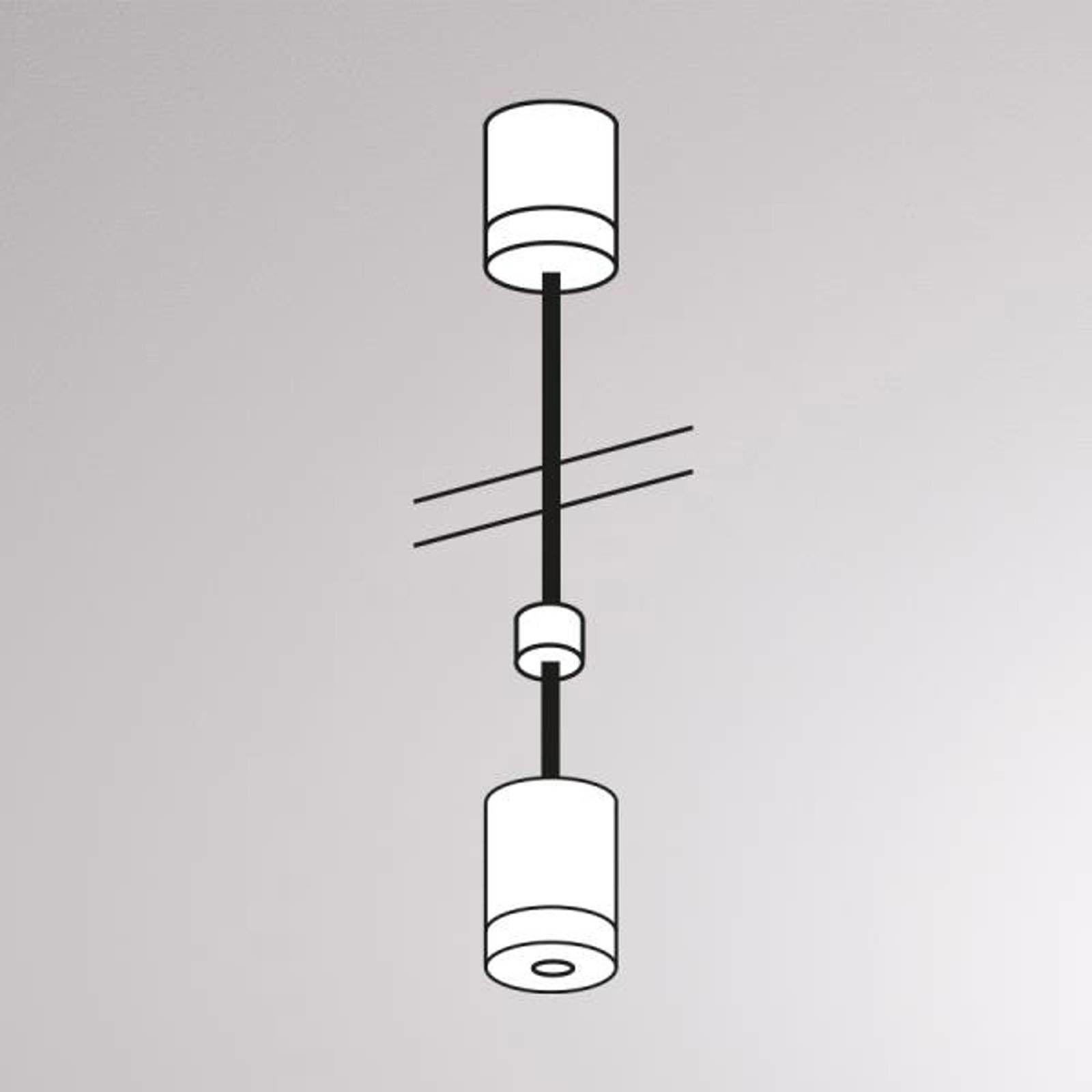 Molto Luce Zawieszenie do szyny Volare, 100cm, czarne