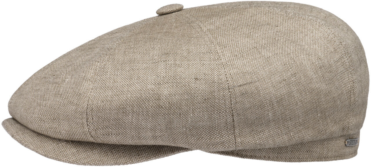 Płaski Kaszkiet z Lnu Hatteras Classic by Stetson, beżowy, 63 cm