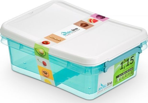 ORPLAST Pojemniki Prostokątne do Przechowywania Żywności w Lodówce Orplast 1,15L Zestaw 2szt 3830