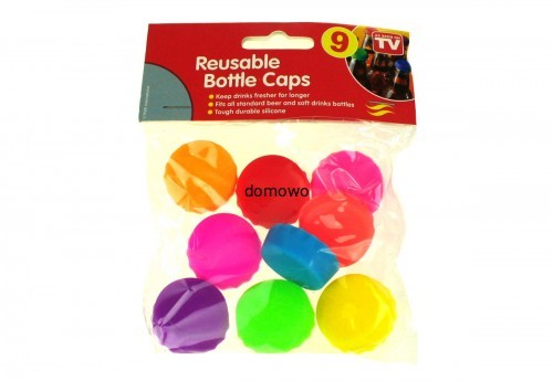 SILIKONOWE KORKI ZAKRĘTKI KAPSLE NA BUTELKI 9 szt