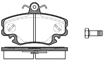 RoadHouse Zestaw klocków hamulcowych, hamulce tarczowe 2141.10