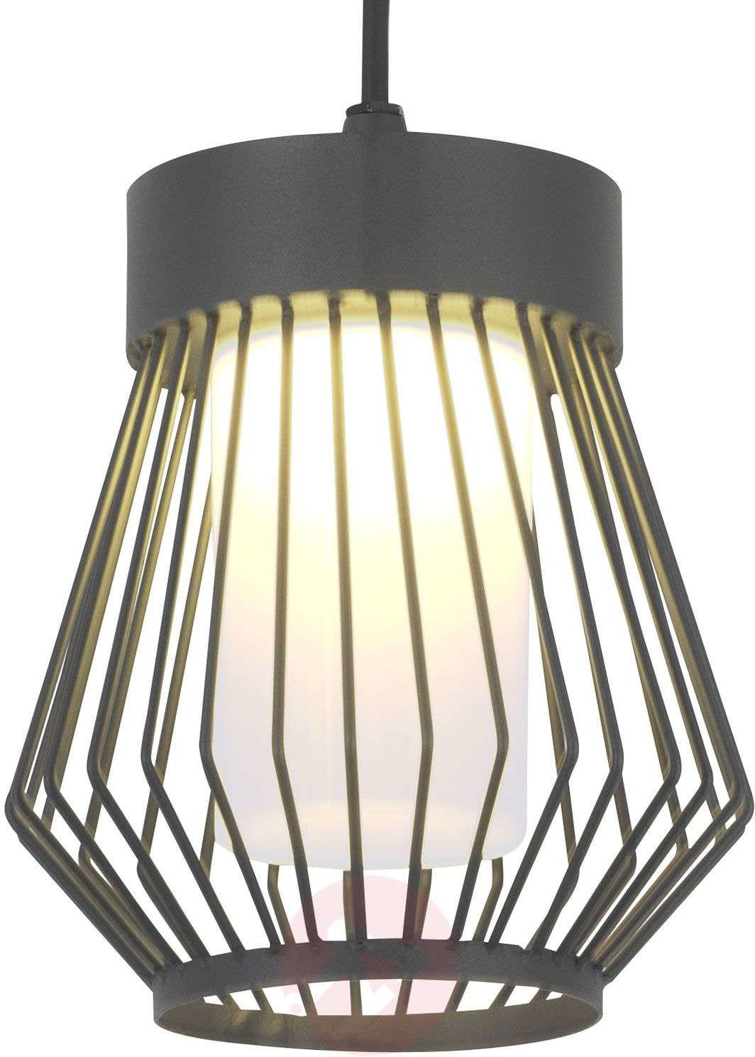 LINDBY Lampa wisząca zewnętrzna Vajana w kształcie klatki