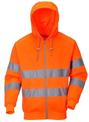 Portwest portwest Workwear Hi-VIS Zip Bluza Front  B305  EU/UK, xxxl, pomarańczowy B305ORRXXXL
