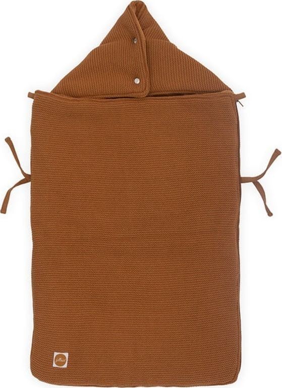 Jollein Jollein Jollein Śpiworek oddychający do wózka i fotelika Basic Knit CARAMEL 8717329358584