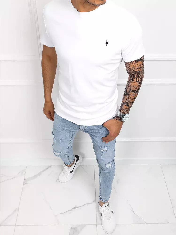 Dstreet T-shirt męski basic biały RX4856