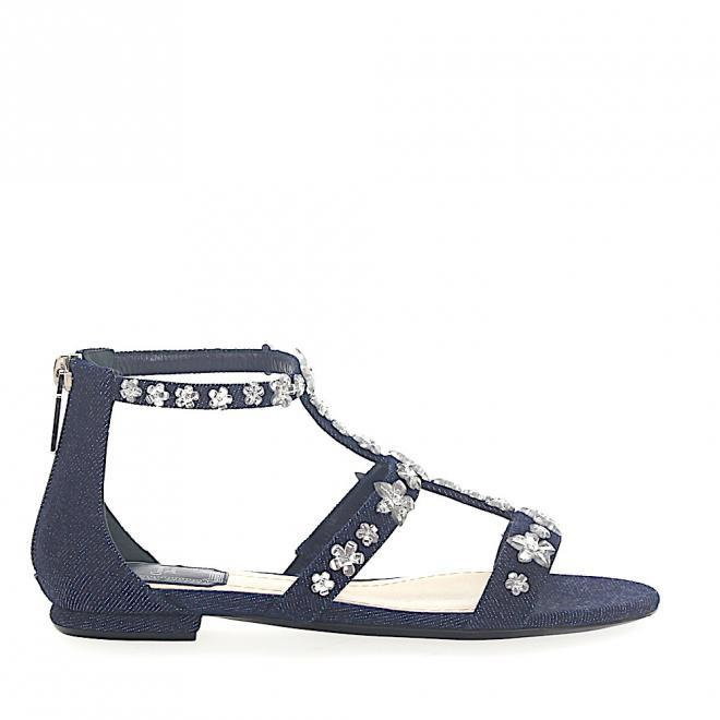 Dior Dior Sandały GARLAND denim niebieskie ozdobienia
