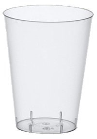 Papstar 12162 50 kubek do picia polistyrol 0.2 L,  7.5 x 9.7 cm, przezroczysty 12162