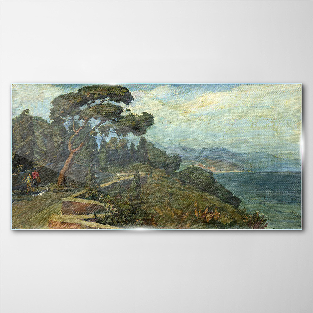 PL Coloray Obraz na Szkle malarstwo drzewa przyroda 120x60cm