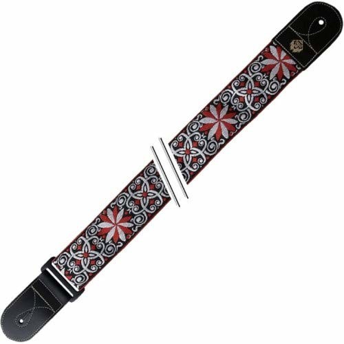 Gewa Fire & Stone 531066 Gitarrengurt Folklore Edition Jacquard Red White 531066