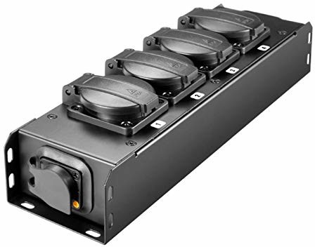 Unbekannt Adam Hall Accessories Proport 4 T rozdzielacz prądu 4 x IP54 + Power Twist TR1 In/Out AHPROPORT4T