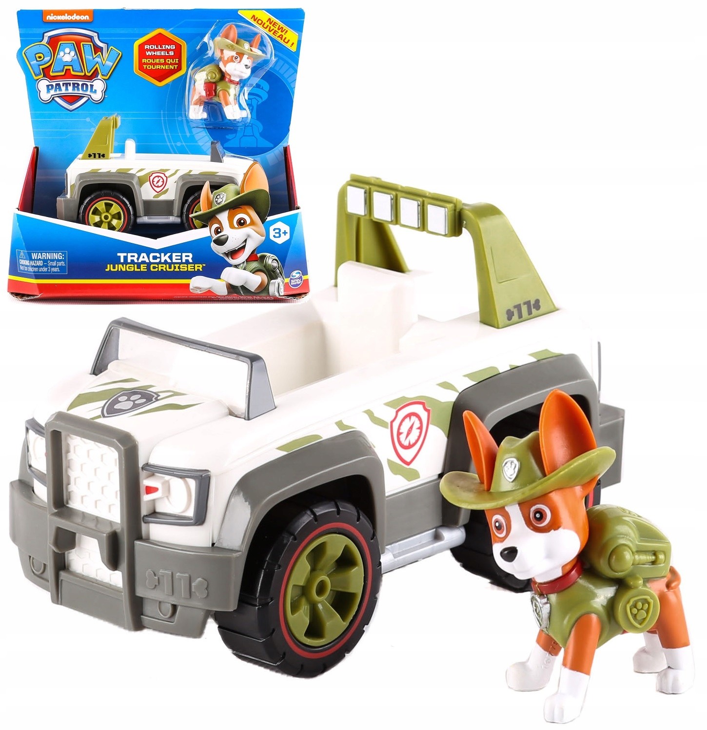 Psi Patrol Tracker Figurka + Auto Terenowe Jungle