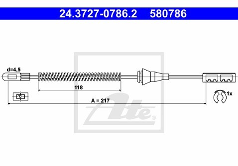 ATE Cięgno, hamulec postojowy 24.3727-0786.2