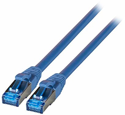 EFB-Elektronik K5525FBL.3 RJ45 kabel krosowy, S/FTP, Cat 6A, Cat 7 TPE Superflex niebieski
