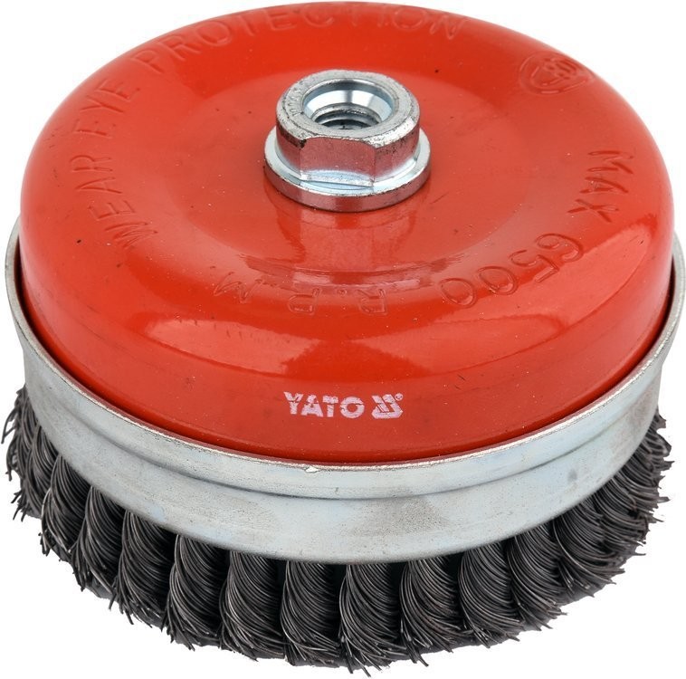 YATO SZCZOTKA DOCZOŁOWA 125MM M14 SPLATANA NA KĄTÓWKĘ YT-47691