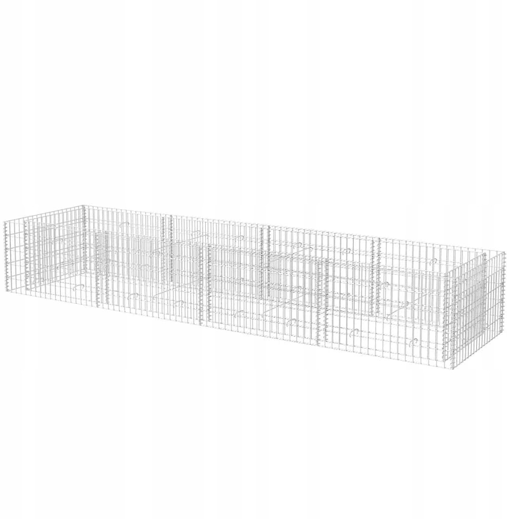 Podwyższona donica, ze stali, 360 x 90 x 50 cm