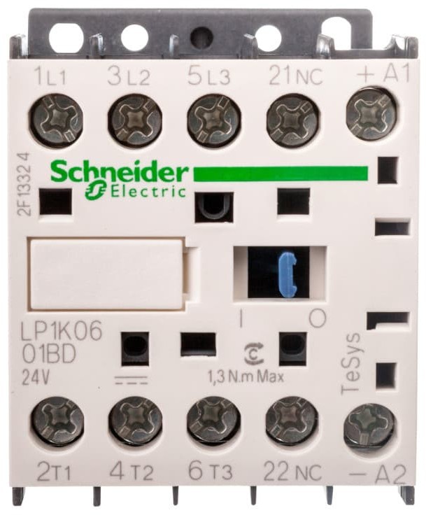 Schneider Electric Stycznik mocy 6A 3P 24V DC 0Z 1R LP1K0601BD