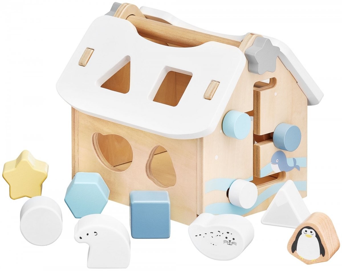 Mamabrum Sorter - drewniany domek edukacyjny z klockami SORTER HOUSE CA1203