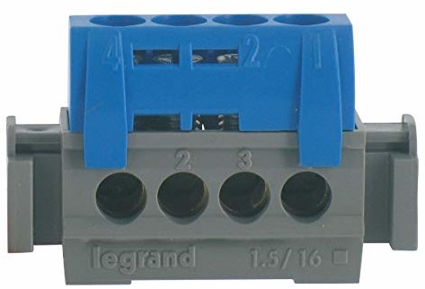 Legrand Legrand LEG92779 blok zaciskowy 4-drożny do kabla 1,5 do 16 mm czarny LEG92779