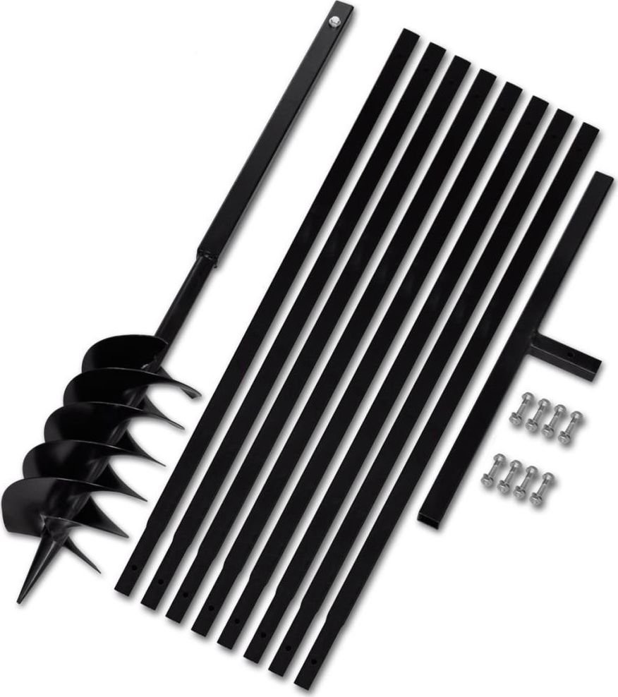 vidaXL Świder glebowy z uchwytem 150 mm przedłużany 9 m stal 270528
