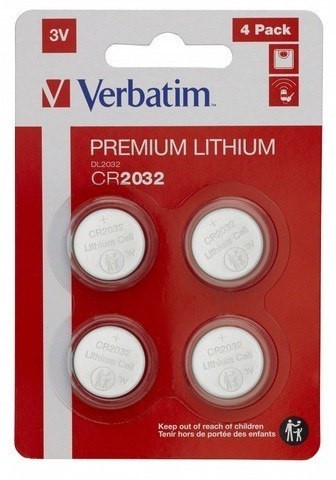 Verbatim Bateria litowa CR2032 (4szt blister) 49533