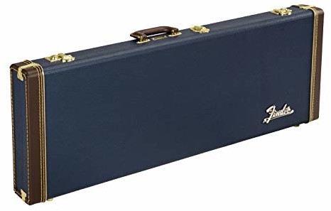 Fender CLASSIC SERIES WOOD CASE STRAT/TELE prostokątna walizka na gitarę elektryczną - kolor: granatowy niebieski 996106302