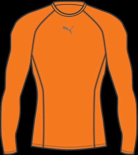 Puma ligi Base Layer Tee LS Shirt, pomarańczowa, m 655920 08