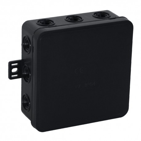 ViPlast Puszka V7 n/t 12-wlotowa klik z osłabieniami czarna 400V 3527 037-05