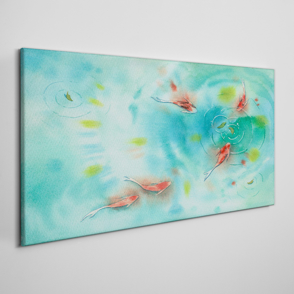 PL Coloray Obraz na Płótnie jezioro woda zwierzęta ryby 140x70cm