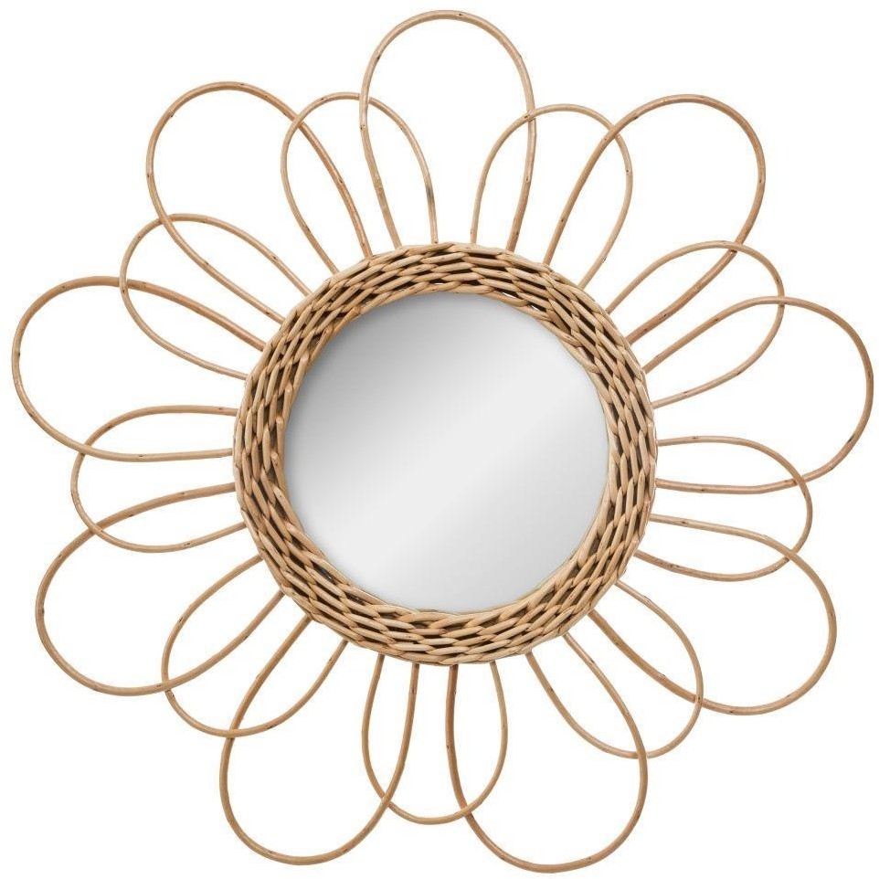 Wiklinowe lustro kwiat 38 cm 162206