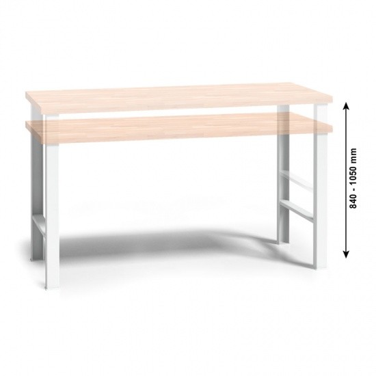 B2B Partner Profesjonalny stół warsztatowy z drewnianym blatem roboczym 179215