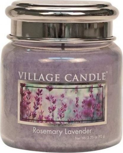 NoName świeca zapachowa Rosemary Lavender 7 cm wosk/szkło liliowy twm_937150