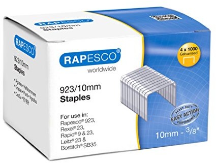 Rapesco Zszywki Galwanizowane 923/10mm (Typ 23) - 4000 Sztuk S92310Z3