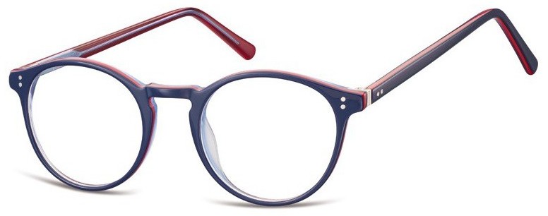 Sunoptic Okrągłe okulary oprawki zerowki korekcyjne AC43F