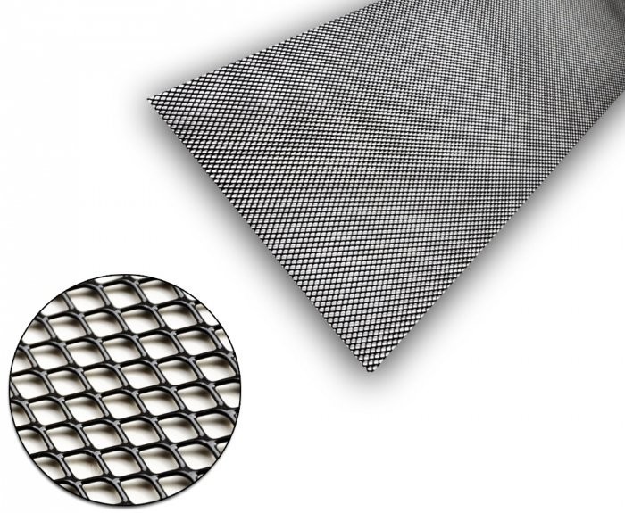 Motos Siatka tuningowa Czarna 6,5mm x 4mm 100cm x 25cm BL 6X4 25X100