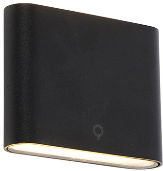 QAZQA Nowoczesny kinkiet zewnętrzny czarny 11 5 cm z diodą LED IP65 - Batt